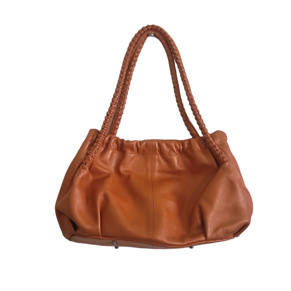 Paolo Masi Tan Braided-Handle Shoulder Bag